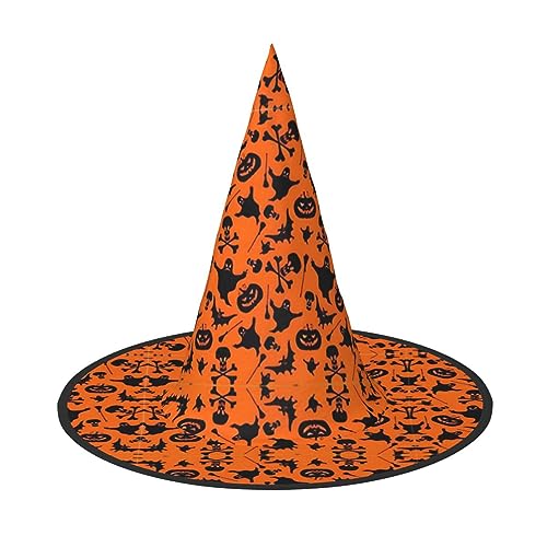 Halloween Druck Halloween Hexenhut Unisex für Partys Weihnachten Partys Karneval und Cosplay von Unkhtt