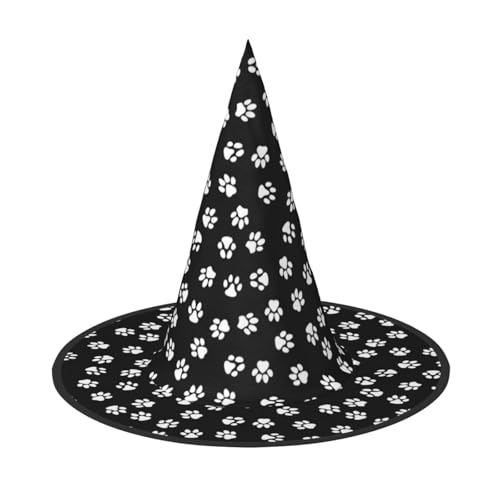 Halloween Hexenhut mit Pfotenabdruck, Unisex, für Partys, Weihnachten, Partys, Karneval und Cosplay Halloween Hexenhut mit Pfotenabdruck, Unisex, für Partys, Weihnachten, Partys, Karneval und Cosplay von Unkhtt
