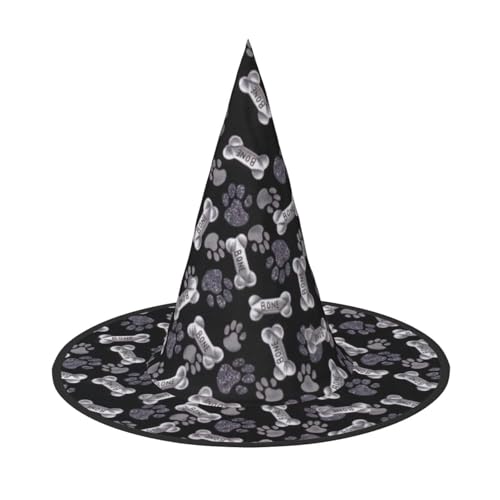 Hexenhut mit Hundepfotenabdruck, Halloween, Unisex, für Partys, Weihnachten, Partys, Karneval und Cosplay Hexenhut mit Hundepfotenabdruck, Halloween, Unisex, für Partys, Weihnachten, Partys, Karneval und Cosplay von Unkhtt