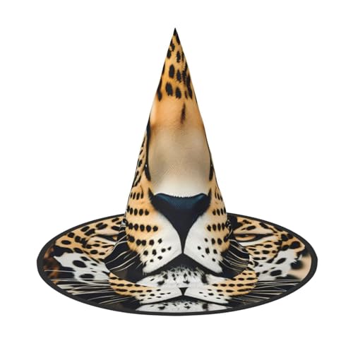 Hexenhut mit Tier-Leopardenmuster, Unisex, für Partys, Weihnachten, Partys, Karneval und Cosplay von Unkhtt