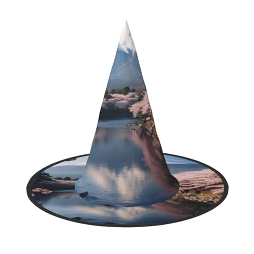 Japan Mount Fuji Landschaft Druck Halloween Hexenhut Unisex für Partys Weihnachten Partys Karneval und Cosplay Japan Mount Fuji Landschaft Druck Halloween Hexenhut Unisex für Partys Weihnachten Partys Karneval und Cosplay von Unkhtt