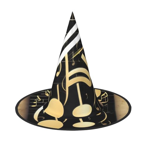 Musik 1 Druck Halloween Hexenhut Unisex für Partys Weihnachten Partys Karneval und Cosplay von Unkhtt