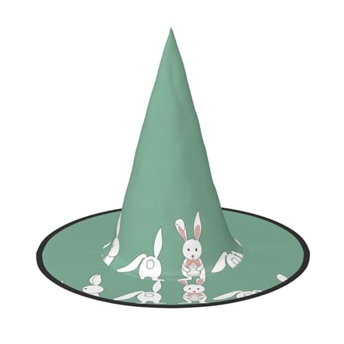 Osterhase Druck Halloween Hexenhut Unisex für Partys Weihnachten Partys Karneval und Cosplay von Unkhtt