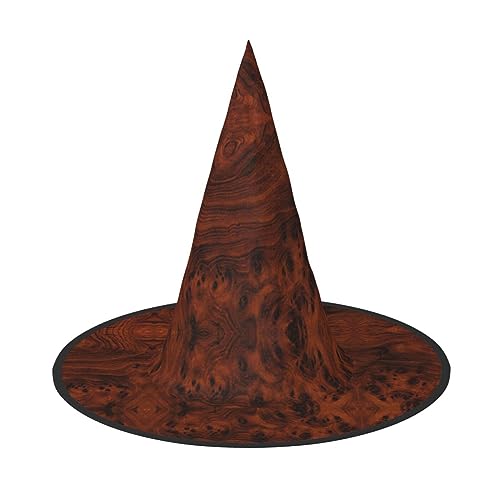 Roter Holzdruck Halloween Hexenhut Unisex für Partys Weihnachten Partys Karneval und Cosplay von Unkhtt