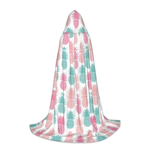 Unkhtt Farbiger Ananas-Aufdruck, Kapuzenumhang für Herren, Damen, Teenager, Kinder, für Karneval, Kostümpartys, Halloween, Cosplay Unkhtt Farbiger Ananas-Aufdruck, Kapuzenumhang für Herren, Damen, Teenager, Kinder, für Karneval, Kostümpartys, Halloween, Cosplay von Unkhtt