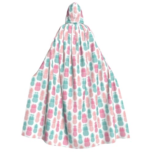 Unkhtt Farbiger Ananas-Aufdruck, Kapuzenumhang für Herren, Damen, Teenager, Kinder, für Karneval, Kostümpartys, Halloween, Cosplay von Unkhtt