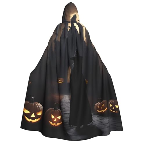 Unkhtt Halloween Gothic 1 Druck Kapuzenumhang Herren Damen Teenager Kinder für Karneval Kostüm Partys Halloween Cosplay von Unkhtt