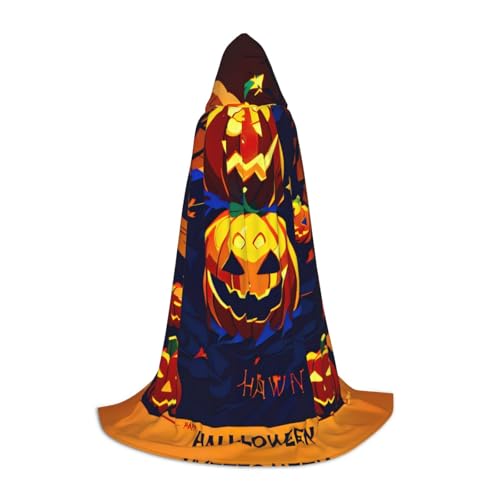 Unkhtt Halloween-Kürbis-Aufdruck, Kapuzenumhang, Herren, Damen, Teenager, Kinder, für Karneval, Kostümpartys, Halloween, Cosplay Unkhtt Halloween-Kürbis-Aufdruck, Kapuzenumhang, Herren, Damen, Teenager, Kinder, für Karneval, Kostümpartys, Halloween, Cosplay von Unkhtt