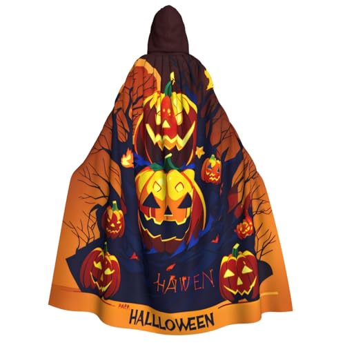 Unkhtt Halloween-Kürbis-Aufdruck, Kapuzenumhang, Herren, Damen, Teenager, Kinder, für Karneval, Kostümpartys, Halloween, Cosplay Unkhtt Halloween-Kürbis-Aufdruck, Kapuzenumhang, Herren, Damen, Teenager, Kinder, für Karneval, Kostümpartys, Halloween, Cosplay von Unkhtt