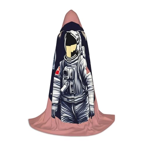 Unkhtt Kapuzenumhang mit Astronaut auf dem Mond, für Herren, Damen, Teenager, Kinder, für Karneval, Kostümpartys, Halloween, Cosplay Unkhtt Kapuzenumhang mit Astronaut auf dem Mond, für Herren, Damen, Teenager, Kinder, für Karneval, Kostümpartys, Halloween, Cosplay von Unkhtt