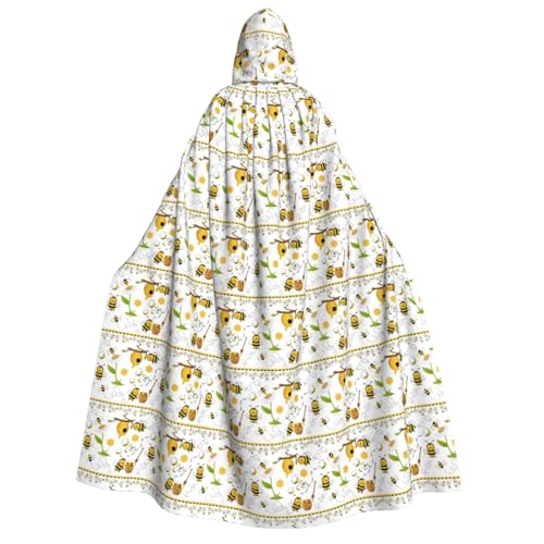 Unkhtt Kapuzenumhang mit Bienen-Motiv, für Herren, Damen, Teenager, Kinder, für Karneval, Kostümpartys, Halloween, Cosplay von Unkhtt