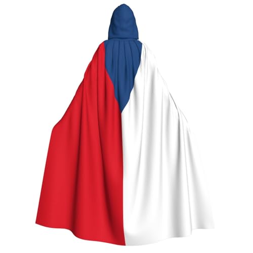 Unkhtt Kapuzenumhang mit Flagge der Tschechischen Republik, für Herren, Damen, Teenager, Kinder, für Karneval, Kostümpartys, Halloween, Cosplay von Unkhtt