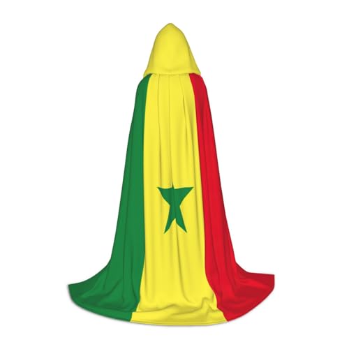 Unkhtt Kapuzenumhang mit Flagge des Senegal, für Herren, Damen, Teenager, Kinder, für Karneval, Kostümpartys, Halloween, Cosplay Unkhtt Kapuzenumhang mit Flagge des Senegal, für Herren, Damen, Teenager, Kinder, für Karneval, Kostümpartys, Halloween, Cosplay von Unkhtt
