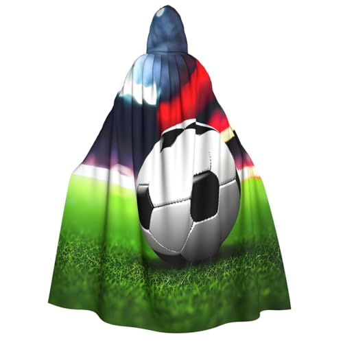 Unkhtt Kapuzenumhang mit Fußball-Motiv, für Herren, Damen, Teenager, Kinder, für Karneval, Kostümpartys, Halloween, Cosplay von Unkhtt