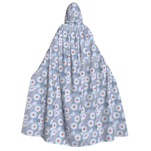 Unkhtt Kapuzenumhang mit Gänseblümchen-Motiv, für Herren, Damen, Teenager, Kinder, für Karneval, Kostümpartys, Halloween, Cosplay von Unkhtt