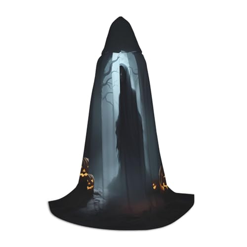 Unkhtt Kapuzenumhang mit Halloween-Geisterdruck, für Herren, Damen, Teenager, Kinder, für Karneval, Kostümpartys, Halloween, Cosplay Unkhtt Kapuzenumhang mit Halloween-Geisterdruck, für Herren, Damen, Teenager, Kinder, für Karneval, Kostümpartys, Halloween, Cosplay von Unkhtt