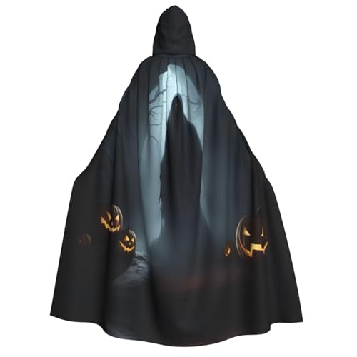 Unkhtt Kapuzenumhang mit Halloween-Geisterdruck, für Herren, Damen, Teenager, Kinder, für Karneval, Kostümpartys, Halloween, Cosplay Unkhtt Kapuzenumhang mit Halloween-Geisterdruck, für Herren, Damen, Teenager, Kinder, für Karneval, Kostümpartys, Halloween, Cosplay von Unkhtt