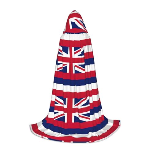 Unkhtt Kapuzenumhang mit Hawaii-Flagge, für Herren, Damen, Teenager, Kinder, für Karneval, Kostümpartys, Halloween, Cosplay Unkhtt Kapuzenumhang mit Hawaii-Flagge, für Herren, Damen, Teenager, Kinder, für Karneval, Kostümpartys, Halloween, Cosplay von Unkhtt