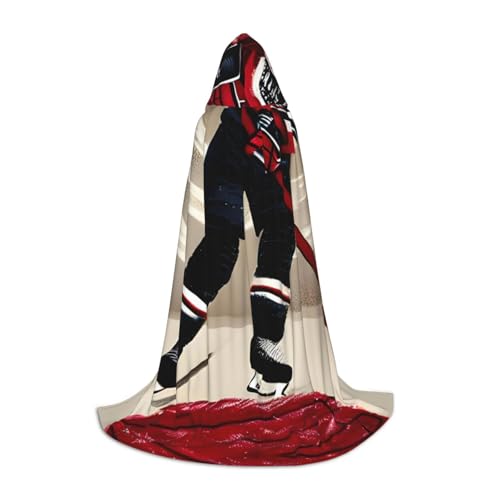 Unkhtt Kapuzenumhang mit Hockey-Motiv, für Herren, Damen, Teenager, Kinder, für Karneval, Kostümpartys, Halloween, Cosplay Unkhtt Kapuzenumhang mit Hockey-Motiv, für Herren, Damen, Teenager, Kinder, für Karneval, Kostümpartys, Halloween, Cosplay von Unkhtt