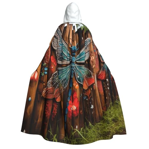 Unkhtt Kapuzenumhang mit Libellenzaun, für Herren, Damen, Teenager, Kinder, für Karneval, Kostümpartys, Halloween, Cosplay Unkhtt Kapuzenumhang mit Libellenzaun, für Herren, Damen, Teenager, Kinder, für Karneval, Kostümpartys, Halloween, Cosplay von Unkhtt