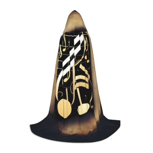 Unkhtt Kapuzenumhang mit Musik, 1 Druck, für Herren, Damen, Teenager, Kinder, für Karneval, Kostümpartys, Halloween, Cosplay Unkhtt Kapuzenumhang mit Musik, 1 Druck, für Herren, Damen, Teenager, Kinder, für Karneval, Kostümpartys, Halloween, Cosplay von Unkhtt