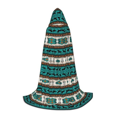 Unkhtt Kapuzenumhang mit Pferdestreifenmuster, für Herren, Damen, Teenager, Kinder, für Karneval, Kostümpartys, Halloween, Cosplay Unkhtt Kapuzenumhang mit Pferdestreifenmuster, für Herren, Damen, Teenager, Kinder, für Karneval, Kostümpartys, Halloween, Cosplay von Unkhtt