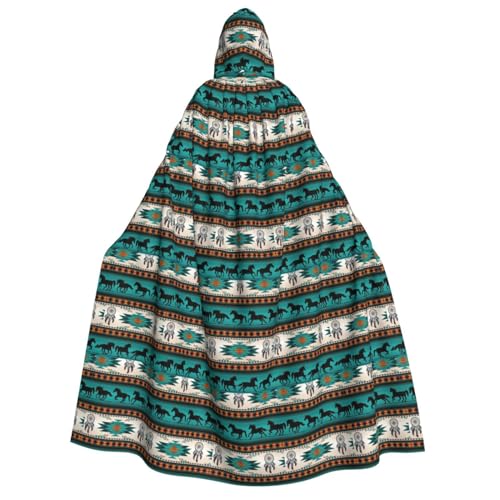 Unkhtt Kapuzenumhang mit Pferdestreifenmuster, für Herren, Damen, Teenager, Kinder, für Karneval, Kostümpartys, Halloween, Cosplay Unkhtt Kapuzenumhang mit Pferdestreifenmuster, für Herren, Damen, Teenager, Kinder, für Karneval, Kostümpartys, Halloween, Cosplay von Unkhtt