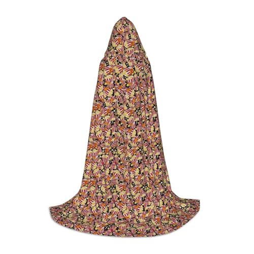 Unkhtt Kapuzenumhang mit Popcorn-Druck, für Herren, Damen, Teenager, Kinder, für Karneval, Kostümpartys, Halloween, Cosplay Unkhtt Kapuzenumhang mit Popcorn-Druck, für Herren, Damen, Teenager, Kinder, für Karneval, Kostümpartys, Halloween, Cosplay von Unkhtt