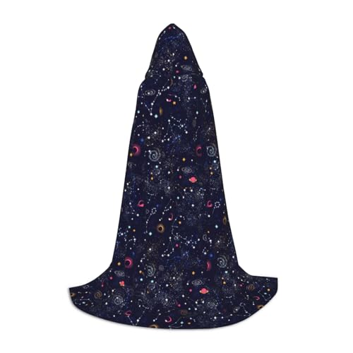 Unkhtt Kapuzenumhang mit Sternbild, für Herren, Damen, Teenager, Kinder, für Karneval, Kostümpartys, Halloween, Cosplay Unkhtt Kapuzenumhang mit Sternbild, für Herren, Damen, Teenager, Kinder, für Karneval, Kostümpartys, Halloween, Cosplay von Unkhtt