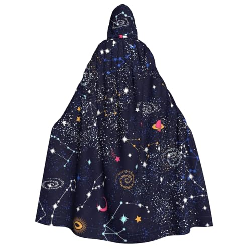 Unkhtt Kapuzenumhang mit Sternbild, für Herren, Damen, Teenager, Kinder, für Karneval, Kostümpartys, Halloween, Cosplay Unkhtt Kapuzenumhang mit Sternbild, für Herren, Damen, Teenager, Kinder, für Karneval, Kostümpartys, Halloween, Cosplay von Unkhtt