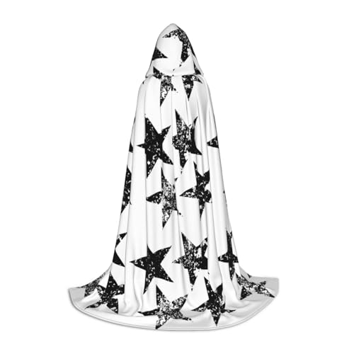 Unkhtt Kapuzenumhang mit Sternendruck für Herren, Damen, Teenager, Kinder, für Karneval, Kostümpartys, Halloween, Cosplay Unkhtt Kapuzenumhang mit Sternendruck für Herren, Damen, Teenager, Kinder, für Karneval, Kostümpartys, Halloween, Cosplay von Unkhtt