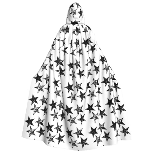 Unkhtt Kapuzenumhang mit Sternendruck für Herren, Damen, Teenager, Kinder, für Karneval, Kostümpartys, Halloween, Cosplay Unkhtt Kapuzenumhang mit Sternendruck für Herren, Damen, Teenager, Kinder, für Karneval, Kostümpartys, Halloween, Cosplay von Unkhtt
