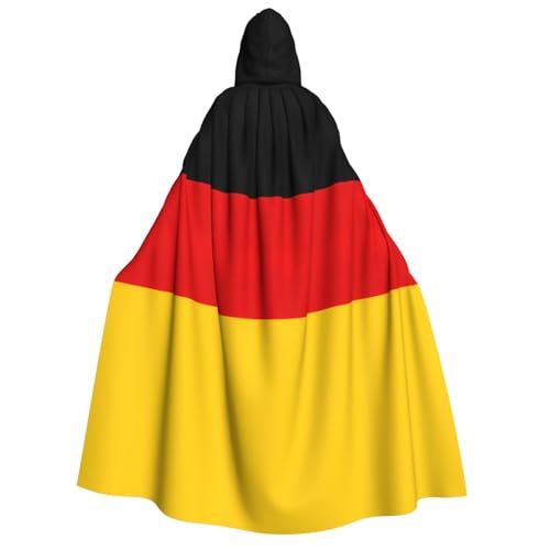 Unkhtt Kapuzenumhang mit deutscher Flagge, für Herren, Damen, Teenager, Kinder, für Karneval, Kostümpartys, Halloween, Cosplay von Unkhtt