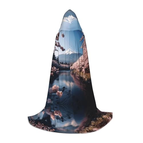 Unkhtt Kapuzenumhang mit japanischem Berg Fuji, Landschaftsdruck, für Herren, Damen, Teenager, Kinder, für Karneval, Kostümpartys, Halloween, Cosplay Unkhtt Kapuzenumhang mit japanischem Berg Fuji, Landschaftsdruck, für Herren, Damen, Teenager, Kinder, für Karneval, Kostümpartys, Halloween, Cosplay von Unkhtt