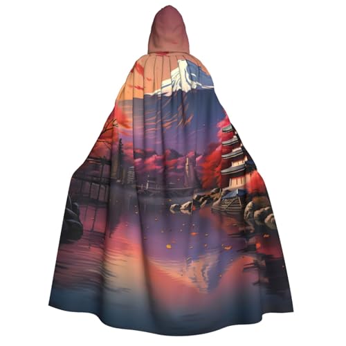 Unkhtt Kapuzenumhang mit japanischem Berg Fuji, Landschaftsdruck, für Herren, Damen, Teenager, Kinder, für Karneval, Kostümpartys, Halloween, Cosplay Unkhtt Kapuzenumhang mit japanischem Berg Fuji, Landschaftsdruck, für Herren, Damen, Teenager, Kinder, für Karneval, Kostümpartys, Halloween, Cosplay von Unkhtt