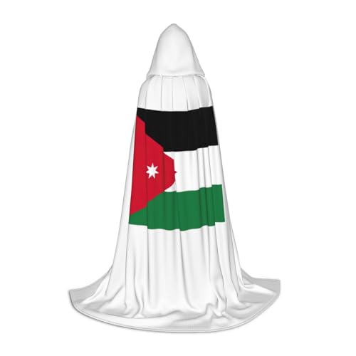 Unkhtt Kapuzenumhang mit jordanischer Flagge, für Herren, Damen, Teenager, Kinder, für Karneval, Kostümpartys, Halloween, Cosplay Unkhtt Kapuzenumhang mit jordanischer Flagge, für Herren, Damen, Teenager, Kinder, für Karneval, Kostümpartys, Halloween, Cosplay von Unkhtt