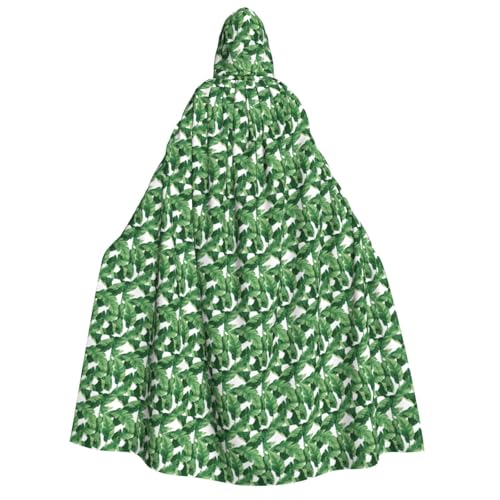 Unkhtt Kapuzenumhang mit süßem grünen Palmenblättern, für Herren, Damen, Teenager, Kinder, für Karneval, Kostümpartys, Halloween, Cosplay von Unkhtt
