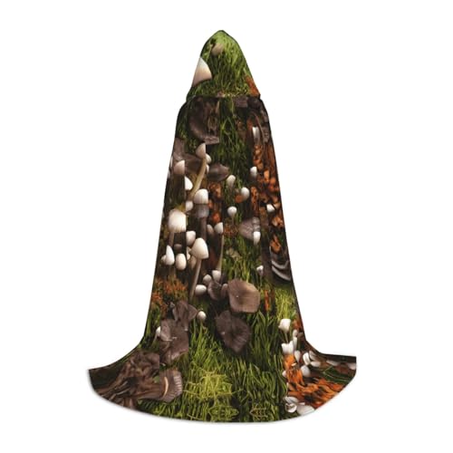 Unkhtt Kapuzenumhang mit wildem Pilz-Druck, für Herren, Damen, Teenager, Kinder, für Karneval, Kostümpartys, Halloween, Cosplay Unkhtt Kapuzenumhang mit wildem Pilz-Druck, für Herren, Damen, Teenager, Kinder, für Karneval, Kostümpartys, Halloween, Cosplay von Unkhtt