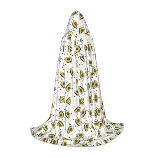 Unkhtt Lustiger Cartoon-Avocado-Druck, Kapuzenumhang, Herren, Damen, Teenager, Kinder, für Karneval, Kostümpartys, Halloween, Cosplay Unkhtt Lustiger Cartoon-Avocado-Druck, Kapuzenumhang, Herren, Damen, Teenager, Kinder, für Karneval, Kostümpartys, Halloween, Cosplay von Unkhtt