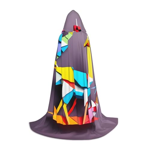 Unkhtt Origami, mehrfarbig, Papierbastelkraniche, 1 Druck, Kapuzenumhang, Herren, Damen, Teenager, Kinder, für Karneval, Kostümpartys, Halloween, Cosplay Unkhtt Origami, mehrfarbig, Papierbastelkraniche, 1 Druck, Kapuzenumhang, Herren, Damen, Teenager, Kinder, für Karneval, Kostümpartys, Halloween, Cosplay von Unkhtt
