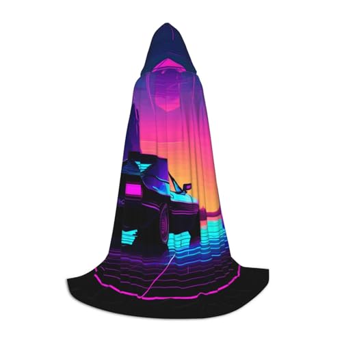 Unkhtt Retrowave Bilder-Druck, Kapuzenumhang, Herren, Damen, Teenager, Kinder, für Karneval, Kostümpartys, Halloween, Cosplay Unkhtt Retrowave Bilder-Druck, Kapuzenumhang, Herren, Damen, Teenager, Kinder, für Karneval, Kostümpartys, Halloween, Cosplay von Unkhtt
