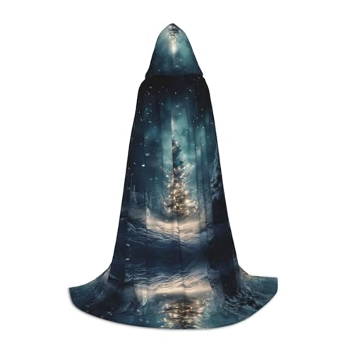 Unkhtt Umhang mit Kapuze, Weihnachtsbaum, Schnee, für Herren, Damen, Teenager, Kinder, für Karneval, Kostümpartys, Halloween, Cosplay Unkhtt Umhang mit Kapuze, Weihnachtsbaum, Schnee, für Herren, Damen, Teenager, Kinder, für Karneval, Kostümpartys, Halloween, Cosplay von Unkhtt