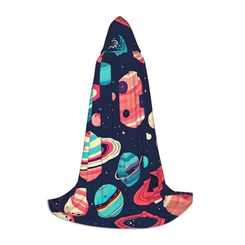 Unkhtt Umhang mit Weltraumplaneten, mit Kapuze, für Herren, Damen, Teenager, Kinder, für Karneval, Kostümpartys, Halloween, Cosplay Unkhtt Umhang mit Weltraumplaneten, mit Kapuze, für Herren, Damen, Teenager, Kinder, für Karneval, Kostümpartys, Halloween, Cosplay von Unkhtt