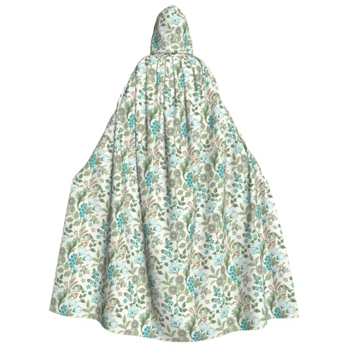 Unkhtt Umhang mit grüner Blume, bedruckt, für Herren, Damen, Teenager, Kinder, für Karneval, Kostümpartys, Halloween, Cosplay von Unkhtt