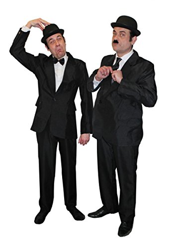 Kostüm für Erwachsene, Laurel und Hardy, passendes Gruppen-Kostüm, Anzüge, Hüte, Krawatten und Maubarsch, Größe S und XL Kostüm für Erwachsene, Laurel und Hardy, passendes Gruppen-Kostüm, Anzüge, Hüte, Krawatten und Maubarsch, Größe S und XL von Unknown