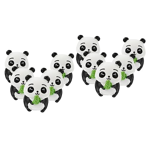 Unomor Innendekoration 10 Stk Mikrolandschaft Panda Panda-handwerk Aus Harz Panda Kuchen Topper Panda-kuchenaufsatz Panda-figur Panda-kuchendekoration Gartendekorationen Desktop-dekor von Unomor