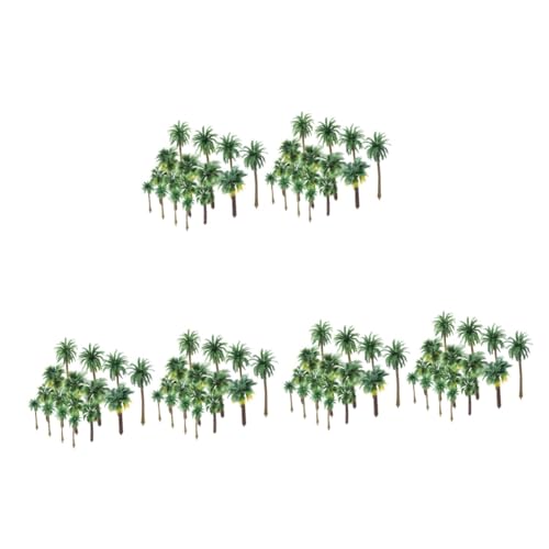 Unomor 108 STK Künstliche Kokospalme Modelleisenbahn Bäume Architektur Bäume Statische Grasbüschel Gefälschte Bäume Künstliche Baumpflanzen Puppenhaus-dekor Grün Miniatur Plastik Bonsai von Unomor