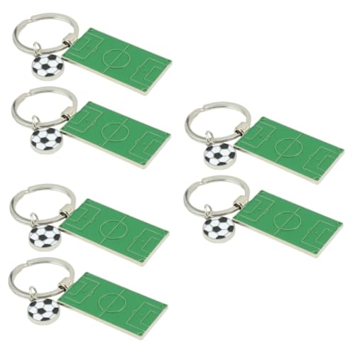 Unomor 6 Stk Mini-Fußbälle für Kinder Kinderfußball Schulbedarf das Geschenk Schlüsselringe Fußballplatz-Anhänger entzückendes Schlüsselanhänger-Dekor Metall Schlüsselbund Geschenktasche von Unomor