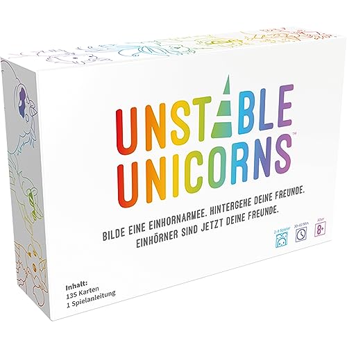 Unstable Games | Unstable Unicorns | Grundspiel | Partyspiel | Kartenspiel | 2-8 Spieler | Ab 8+ Jahren | 45+ Minuten | Deutsch von Asmodee