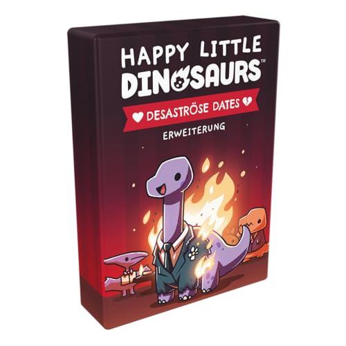 Unstable Games, Happy Little Dinosaurs – Desaströse Dates, Erweiterung, Partyspiel, Kartenspiel, 2-4 Spieler, Ab 8+ Jahren, 30-60 Minuten, Deutsch von Unstable Games